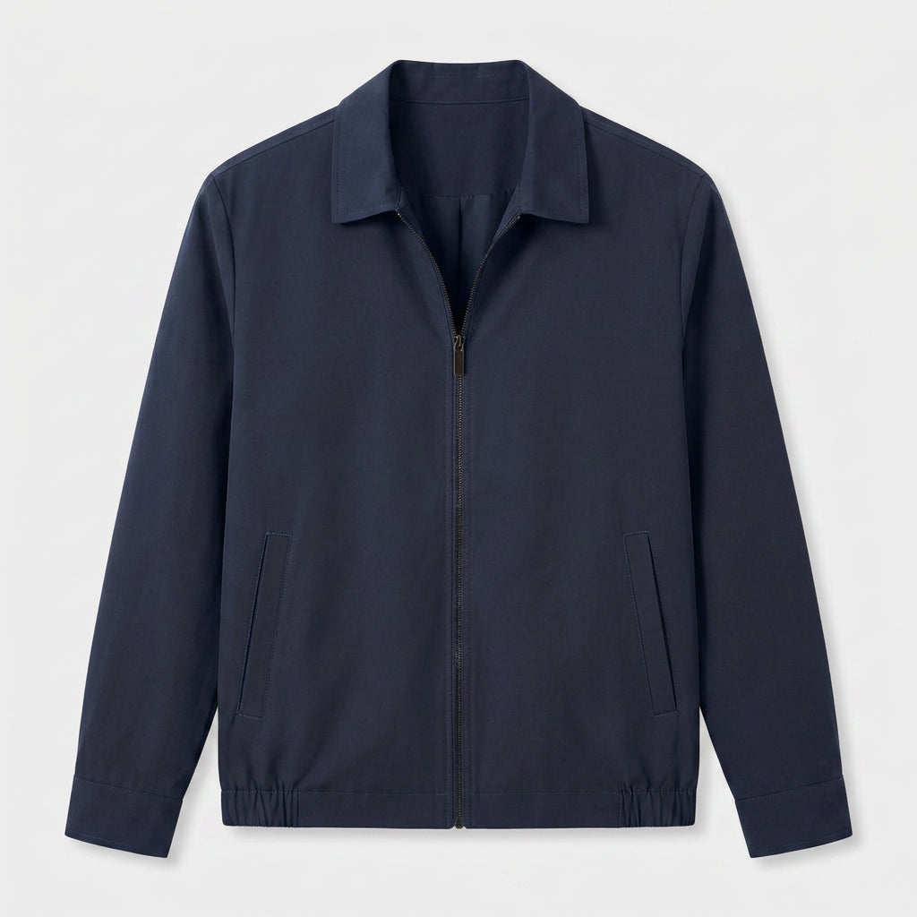 Harrington Jacket Full Zip Spread Collar for Men