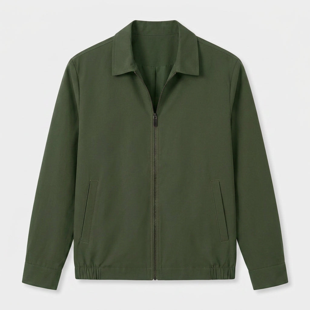 Harrington Jacket Full Zip Spread Collar for Men