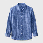 Linen Long Sleeve Shirt Relaxed Fit for Men
