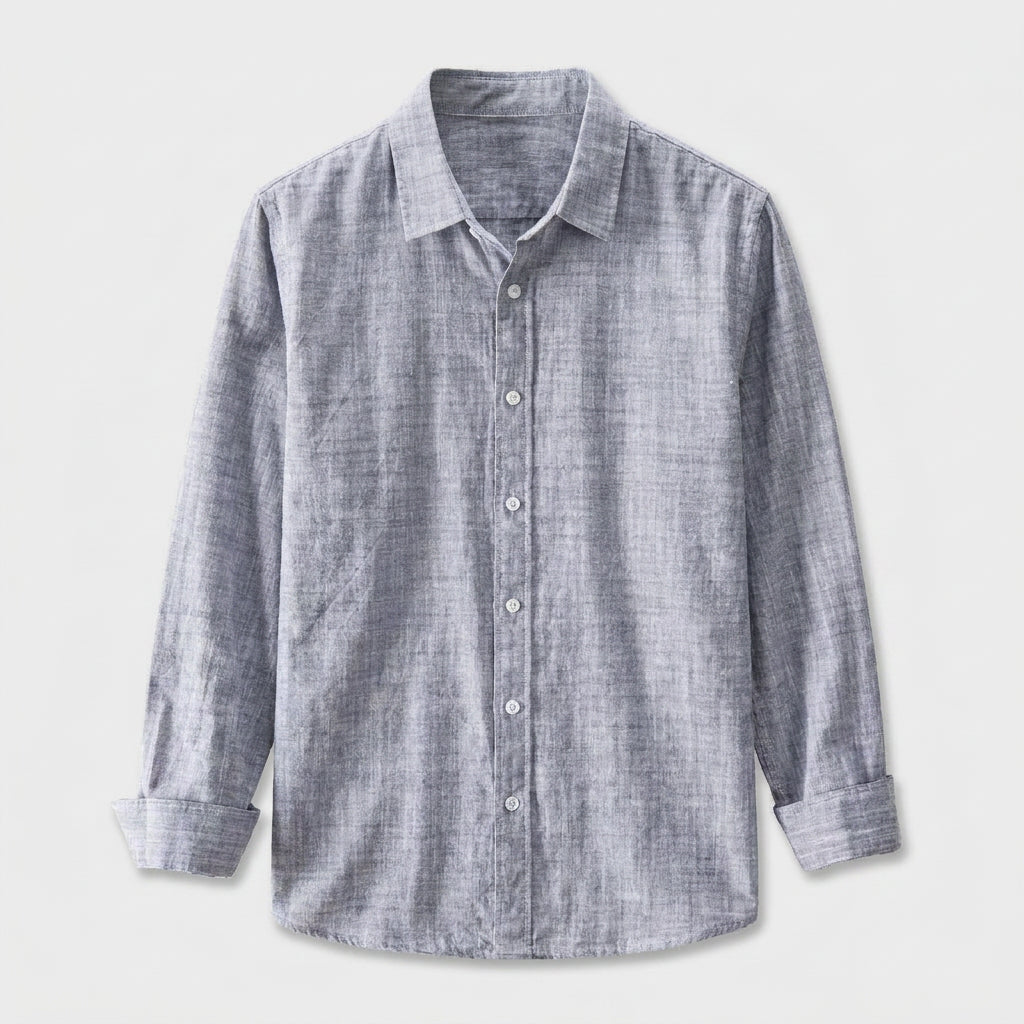 Linen Long Sleeve Shirt Relaxed Fit for Men