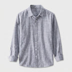 Linen Long Sleeve Shirt Relaxed Fit for Men