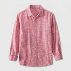 Linen Long Sleeve Shirt Relaxed Fit for Men
