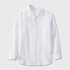 Linen Long Sleeve Shirt Relaxed Fit for Men