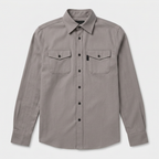 Flannel Overshirt Dual Chest Pockets Long Sleeve for Men