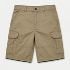 Cargo Shorts Flap Pockets Rolled Hem for Men