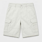 Cargo Shorts Flap Pockets Rolled Hem for Men
