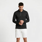 Long Sleeve Waffle Texture Polo Regular Fit for Men