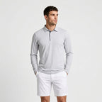 Long Sleeve Waffle Texture Polo Regular Fit for Men