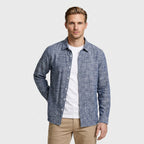 Linen Long Sleeve Shirt Relaxed Fit for Men