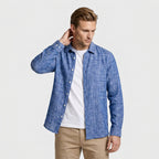 Linen Long Sleeve Shirt Relaxed Fit for Men