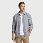 Linen Long Sleeve Shirt Relaxed Fit for Men