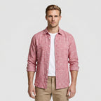 Linen Long Sleeve Shirt Relaxed Fit for Men