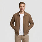Harrington Jacket Full Zip Spread Collar for Men