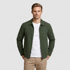 Harrington Jacket Full Zip Spread Collar for Men