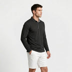 Long Sleeve Waffle Texture Polo Regular Fit for Men