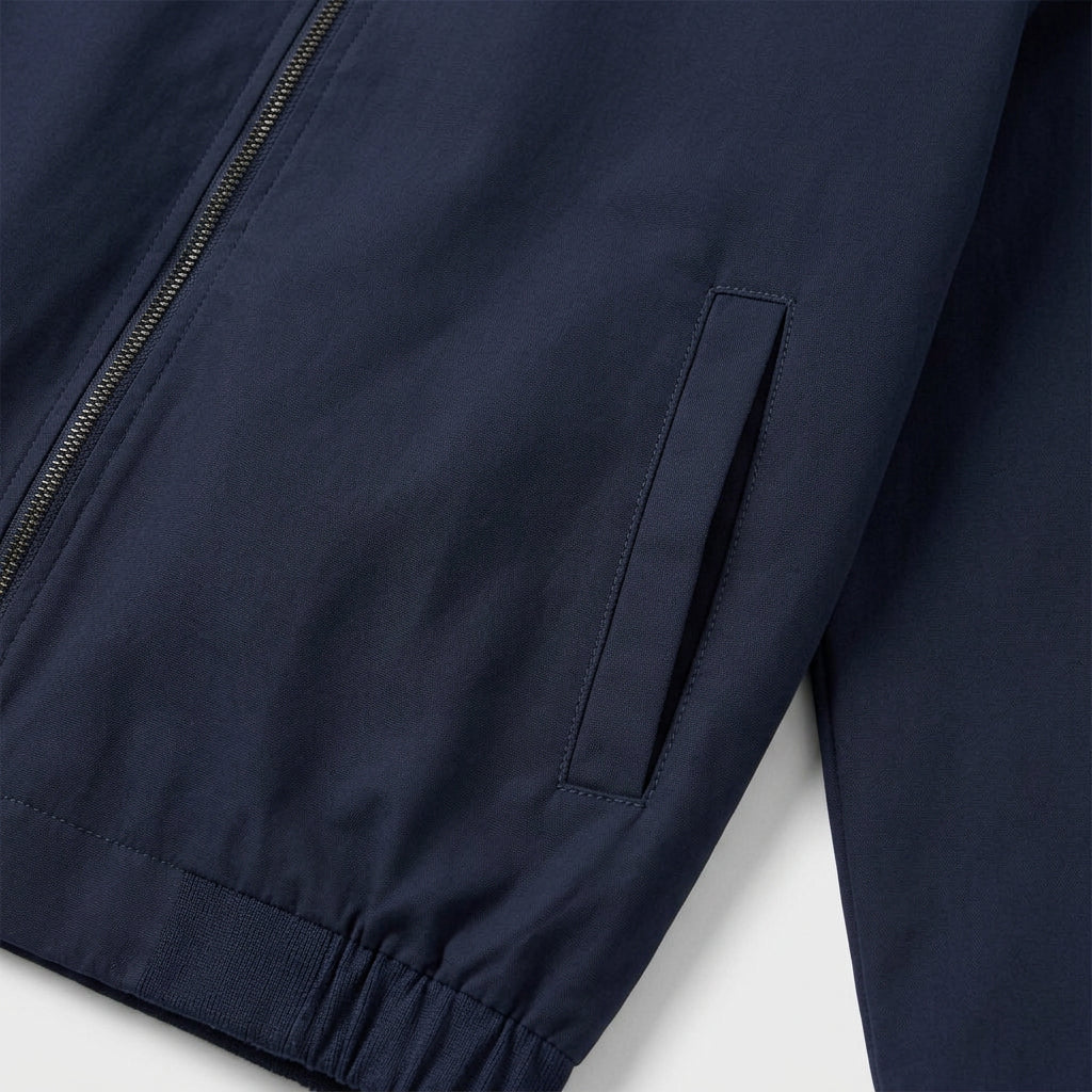 Harrington Jacket Full Zip Spread Collar for Men