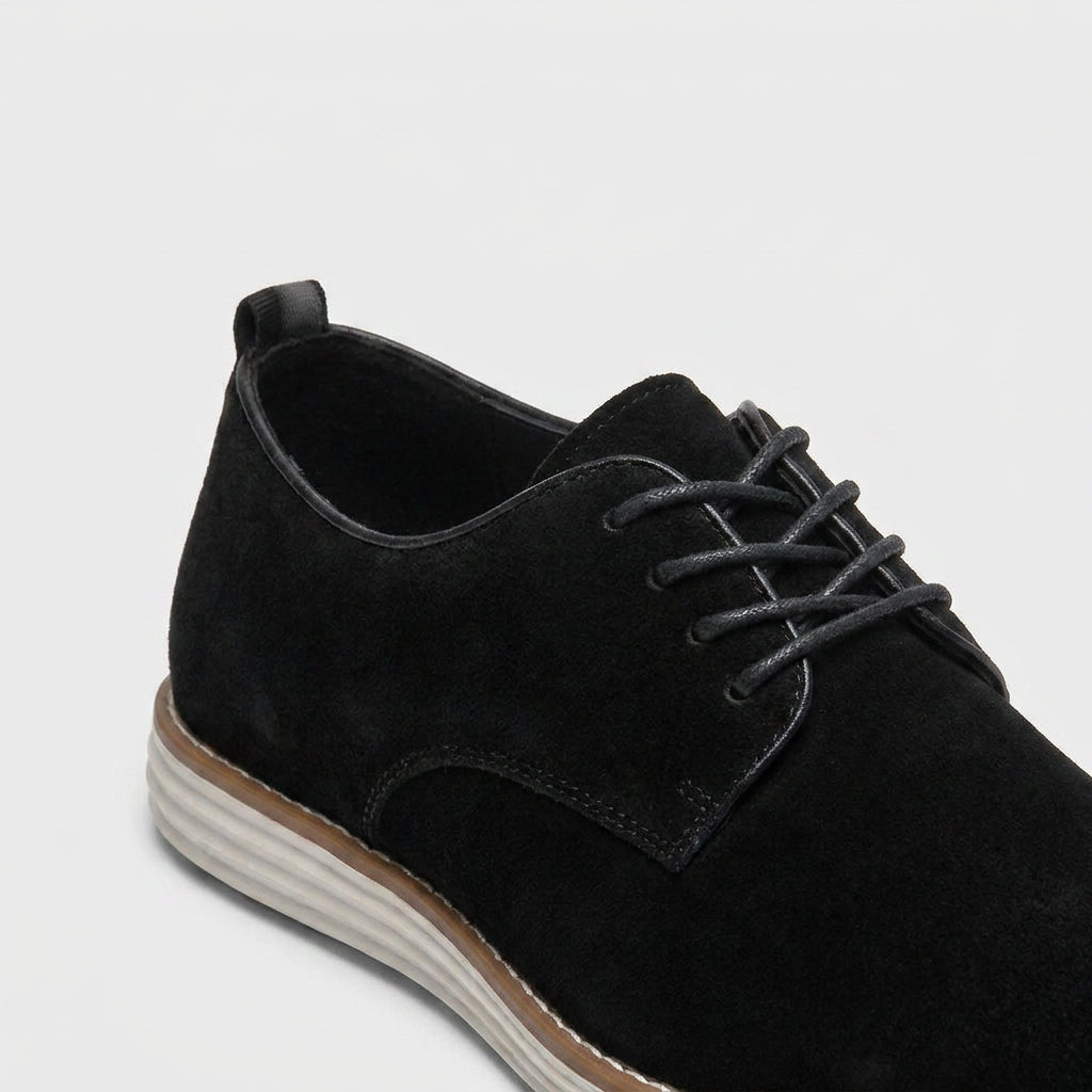 Suede Derby Shoe Contrast Sole Lace-Up for Men