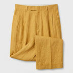 Linen Two-Piece Suit Relaxed Fit Gold Buttons for Men