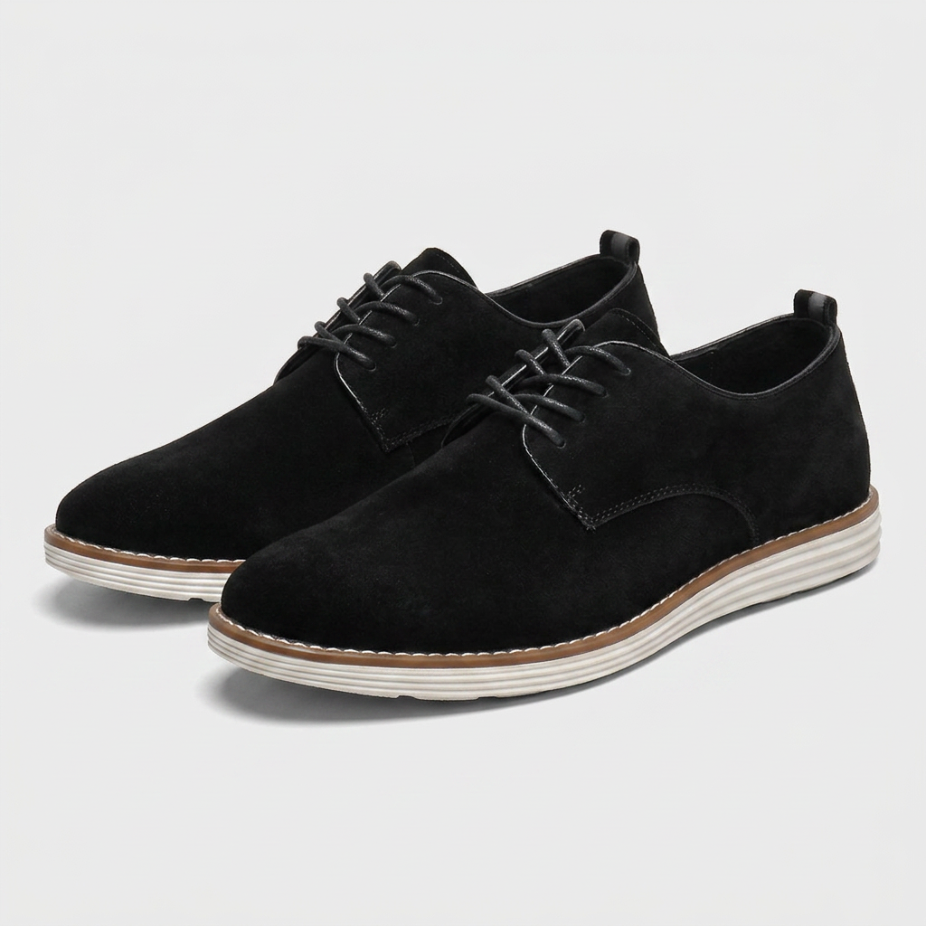 Suede Derby Shoe Contrast Sole Lace-Up for Men