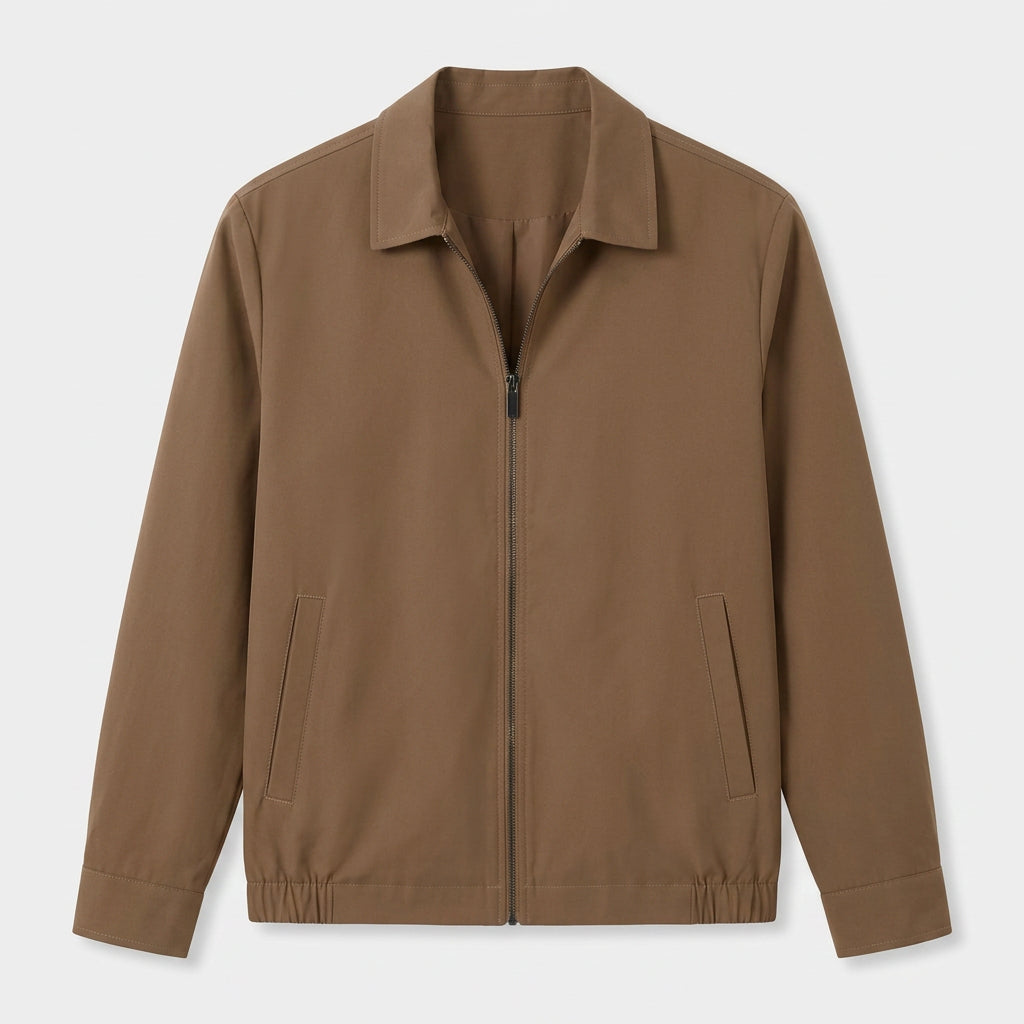 Harrington Jacket Full Zip Spread Collar for Men