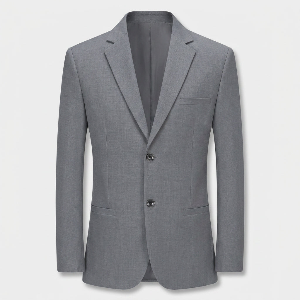 Slim Fit Blazer Notch Lapel Two Button for Men