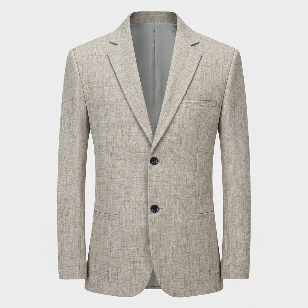 Slim Fit Blazer Notch Lapel Two Button for Men