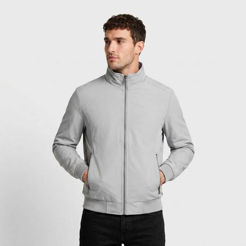 Slim Fit Water-Resistant Windproof Bomber Jacket for Men