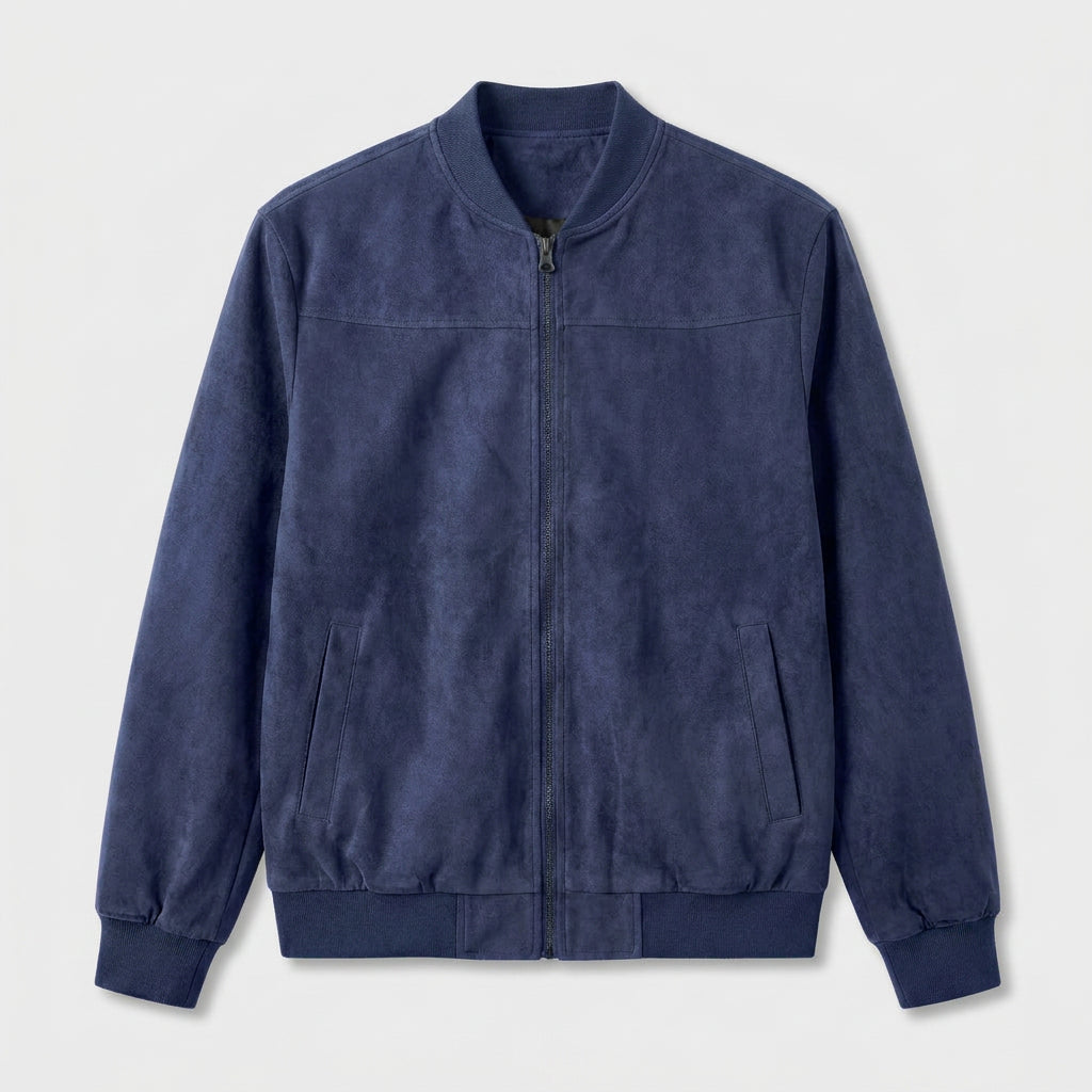 Suede Bomber Jacket for Men
