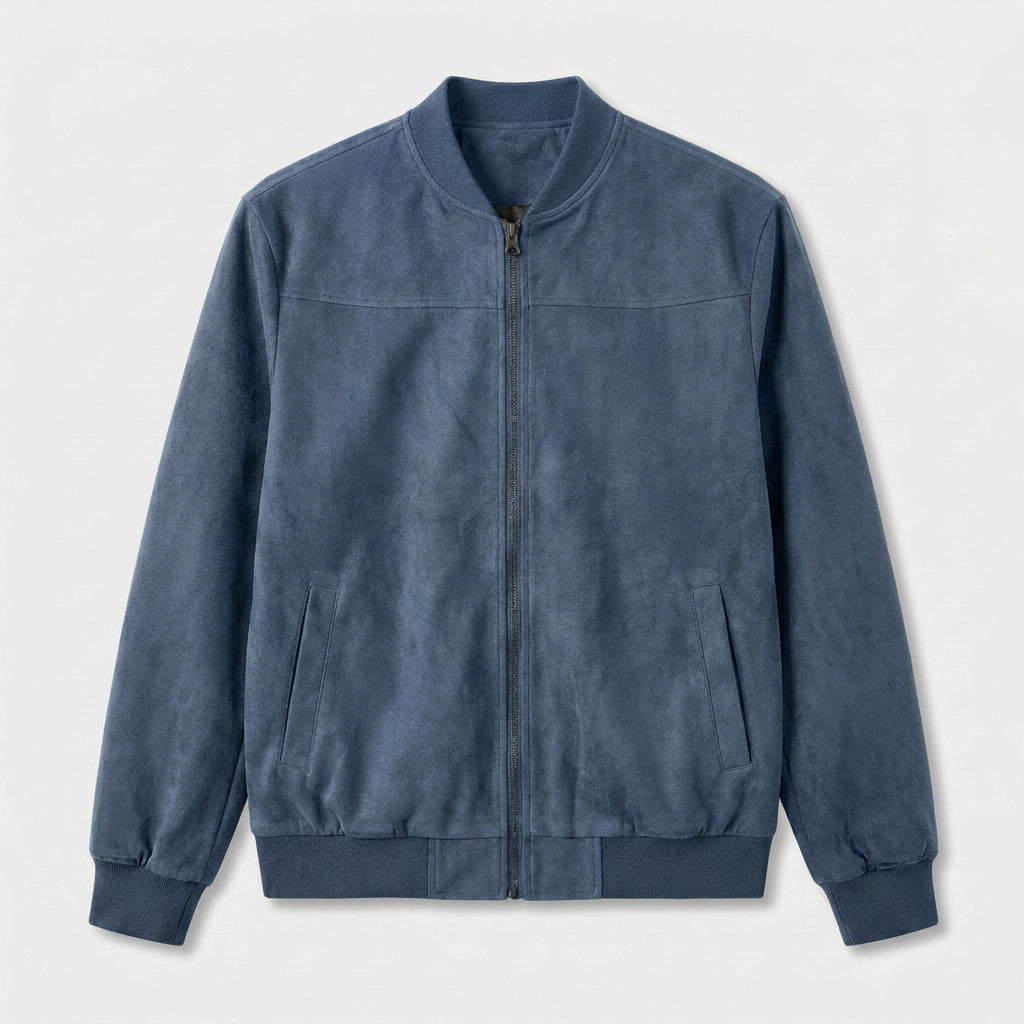 Suede Bomber Jacket for Men