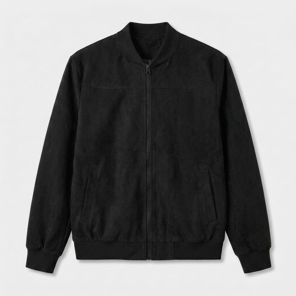 Suede Bomber Jacket for Men