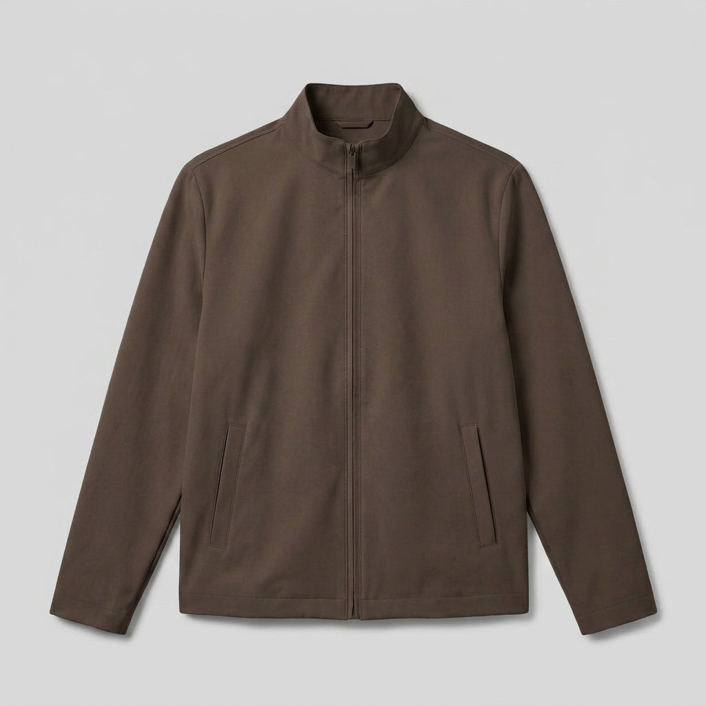 Full Zip Harrington Jacket Stand Collar for Men
