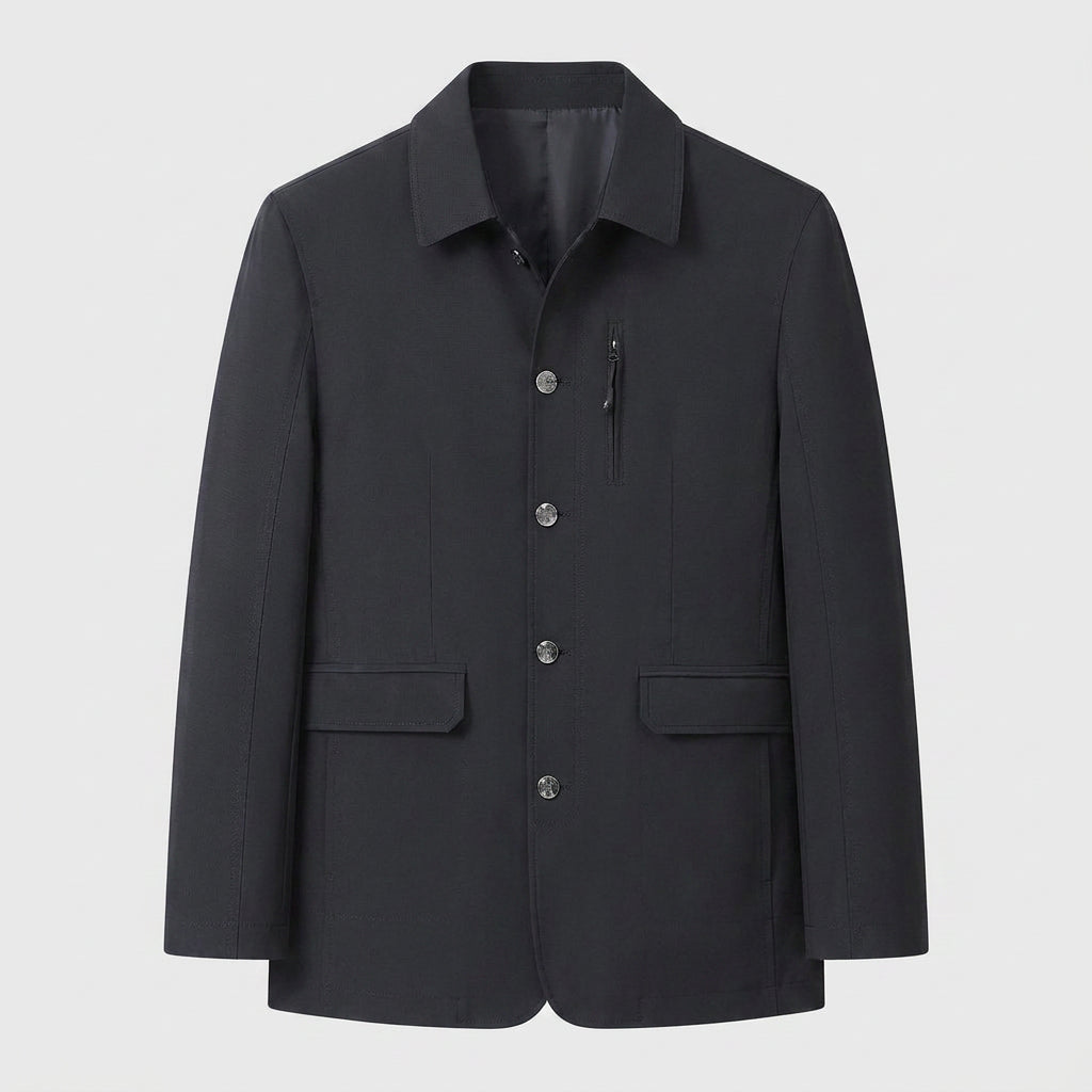 Field Jacket with Zip Chest Pocket for Men
