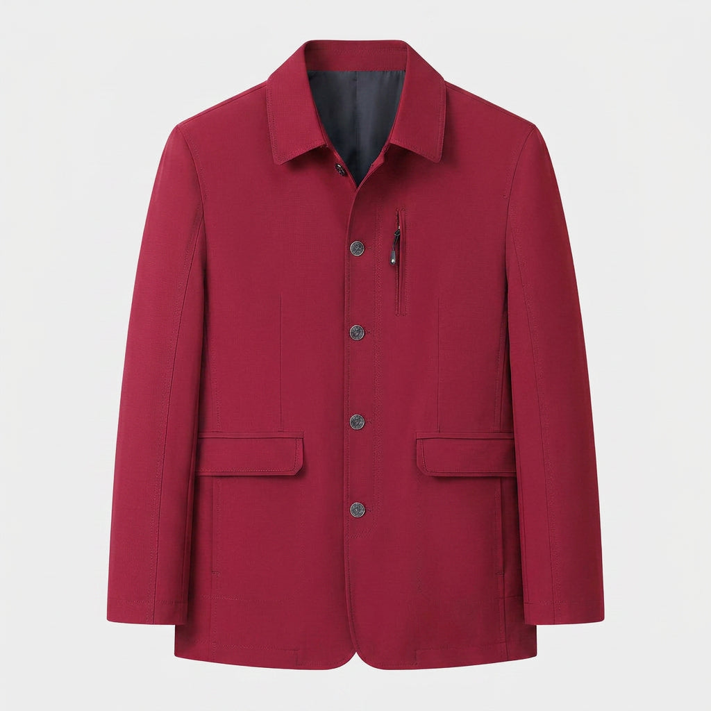 Field Jacket with Zip Chest Pocket for Men