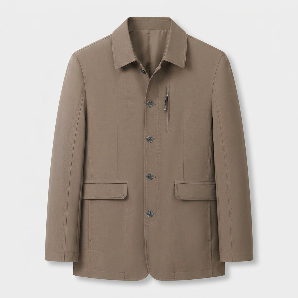 Field Jacket with Zip Chest Pocket for Men