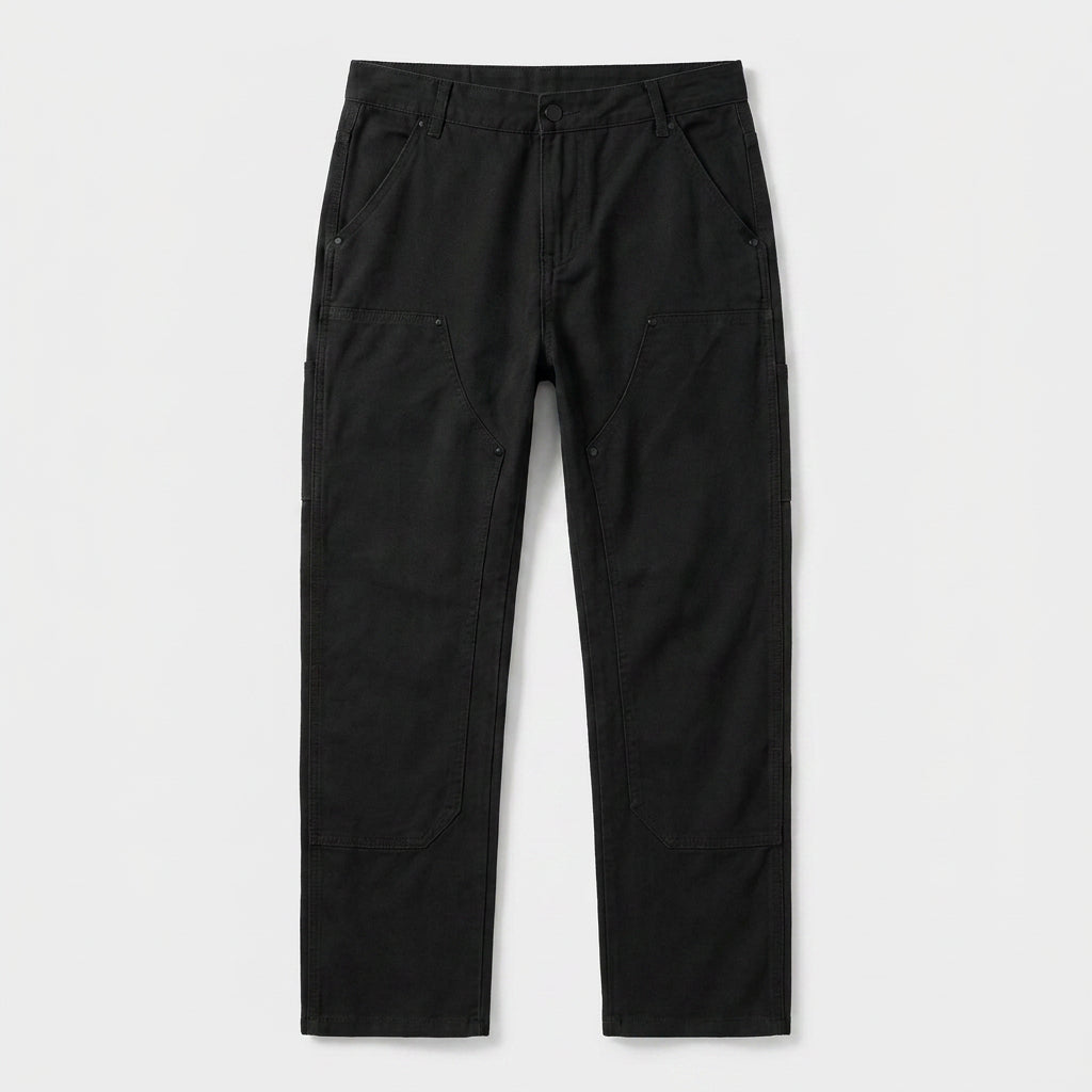 Double-Knee Canvas Workwear Trousers for Men