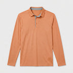 Long Sleeve Waffle Texture Polo Regular Fit for Men