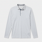 Long Sleeve Waffle Texture Polo Regular Fit for Men