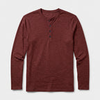 Long Sleeve Henley Slub Jersey for Men