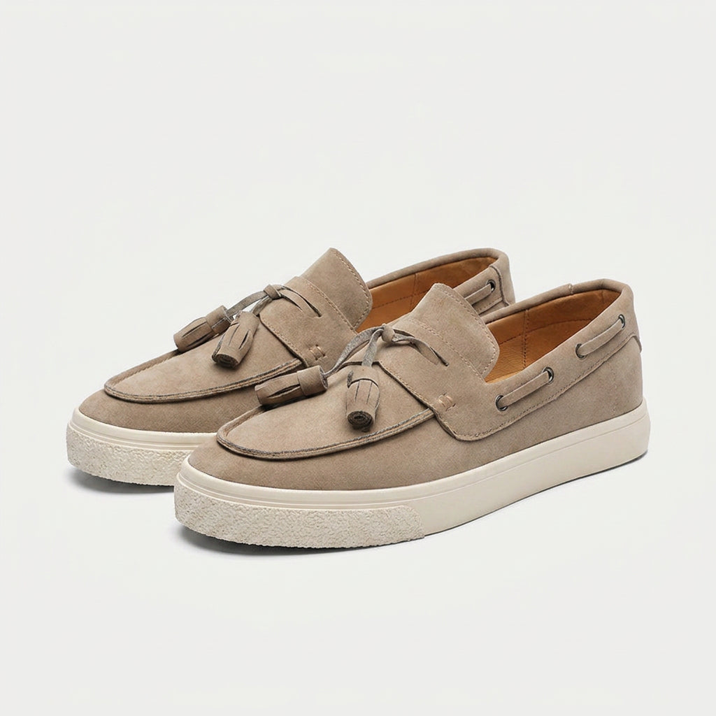Suede Tassel Loafer Vulcanised Sole for Men