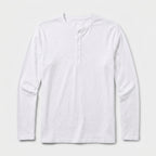Long Sleeve Henley Slub Jersey for Men
