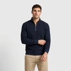 Lightweight Ribbed Quarter-Zip Pullover for Men