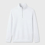 Lightweight Ribbed Quarter-Zip Pullover for Men