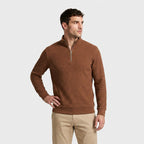 Lightweight Ribbed Quarter-Zip Pullover for Men