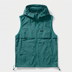 Hooded Zip Vest Drawcord Hem Chest Pocket for Men