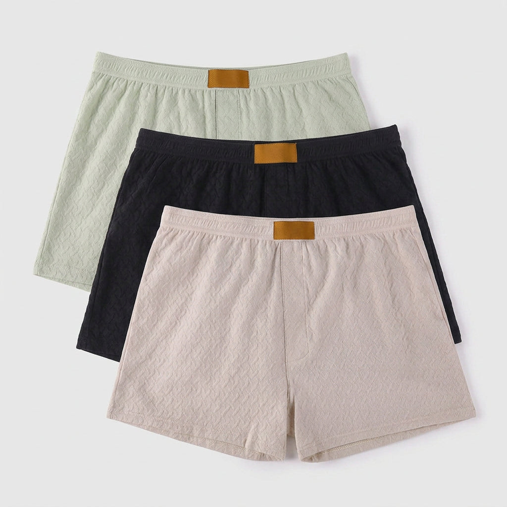 3-Pack Cotton Boxer Shorts for Men