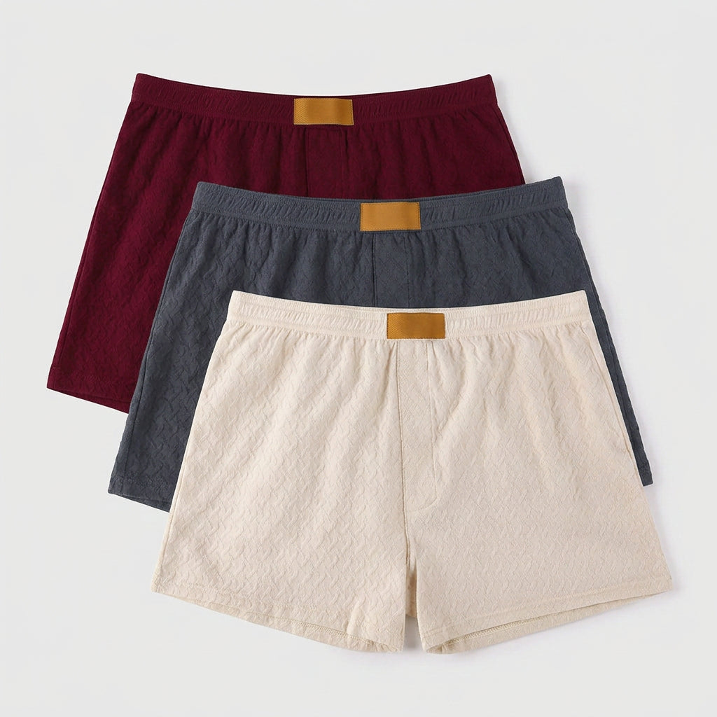 3-Pack Cotton Boxer Shorts for Men