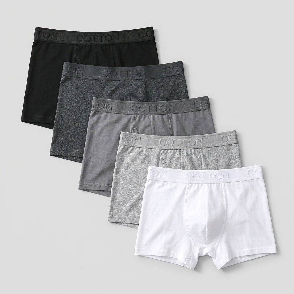 5-Pack Cotton Boxer Briefs for Men