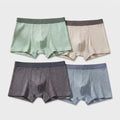 4-Pack Ribbed Cotton Boxer Trunks for Men