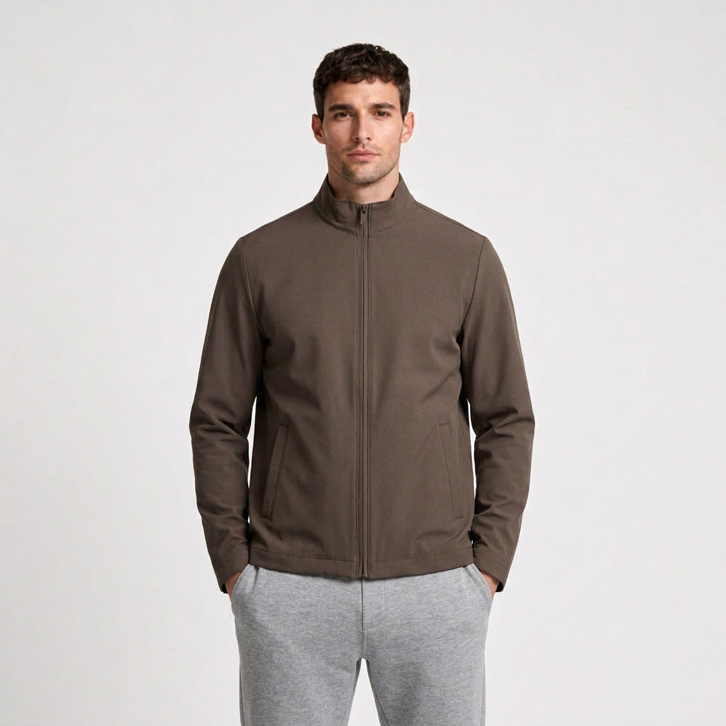 Full Zip Harrington Jacket Stand Collar for Men