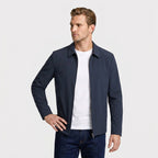 Full-Zip Bomber Jacket Shirt Collar Regular Fit for Men